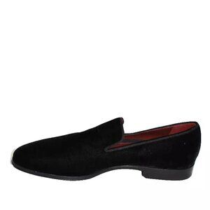 New! Magnanni Dorio Venetian Velvet Grosgrain Piping Slip-On Loafer DD468 Black